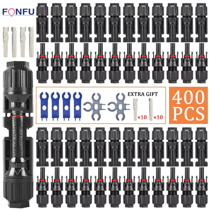 Renewable Energy Kit - 10/20/50/100/300/400 Stück Photovoltaik-Solarstecker-Set, 1000V 30A Steckverbinder