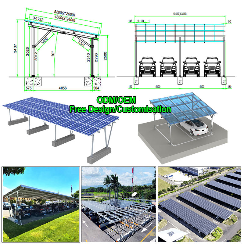 Einpolige Solar-Carport-PV-Mon – Renewable Energy Kit Bewertung und Preis